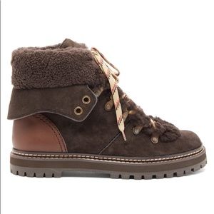 See By Chloé Eileen shearling-lined suede boots